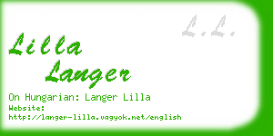 lilla langer business card